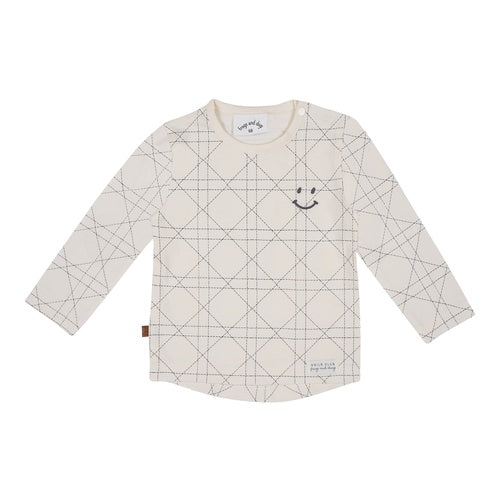 Frogs & Dogs Longsleeve Checks Offwhite “ Smile Club “ 24081002