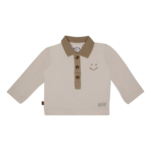 Frogs & Dogs Polo Shirt Beige “ Smile Club “ 24081007