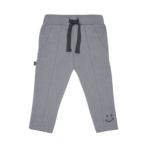 Frogs & Dogs Pleated Joggingbroek Grey “ Smile  Club “ 24081008