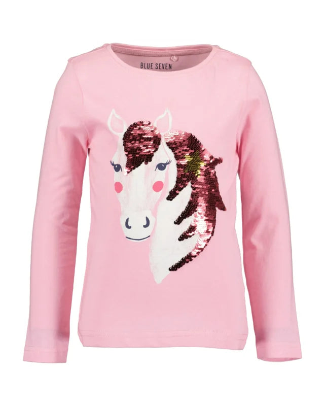 Blue Seven kids shirt Unicorn Roze