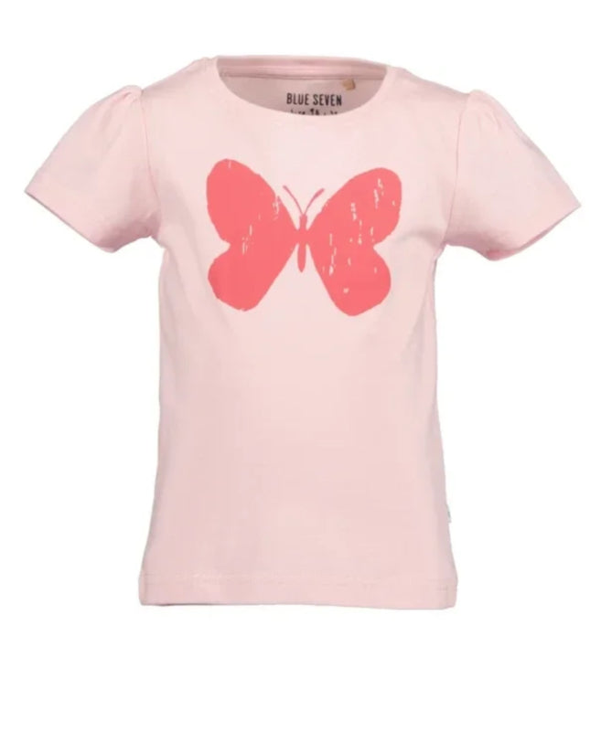 Blue Seven T-shirt Vlinder Roze