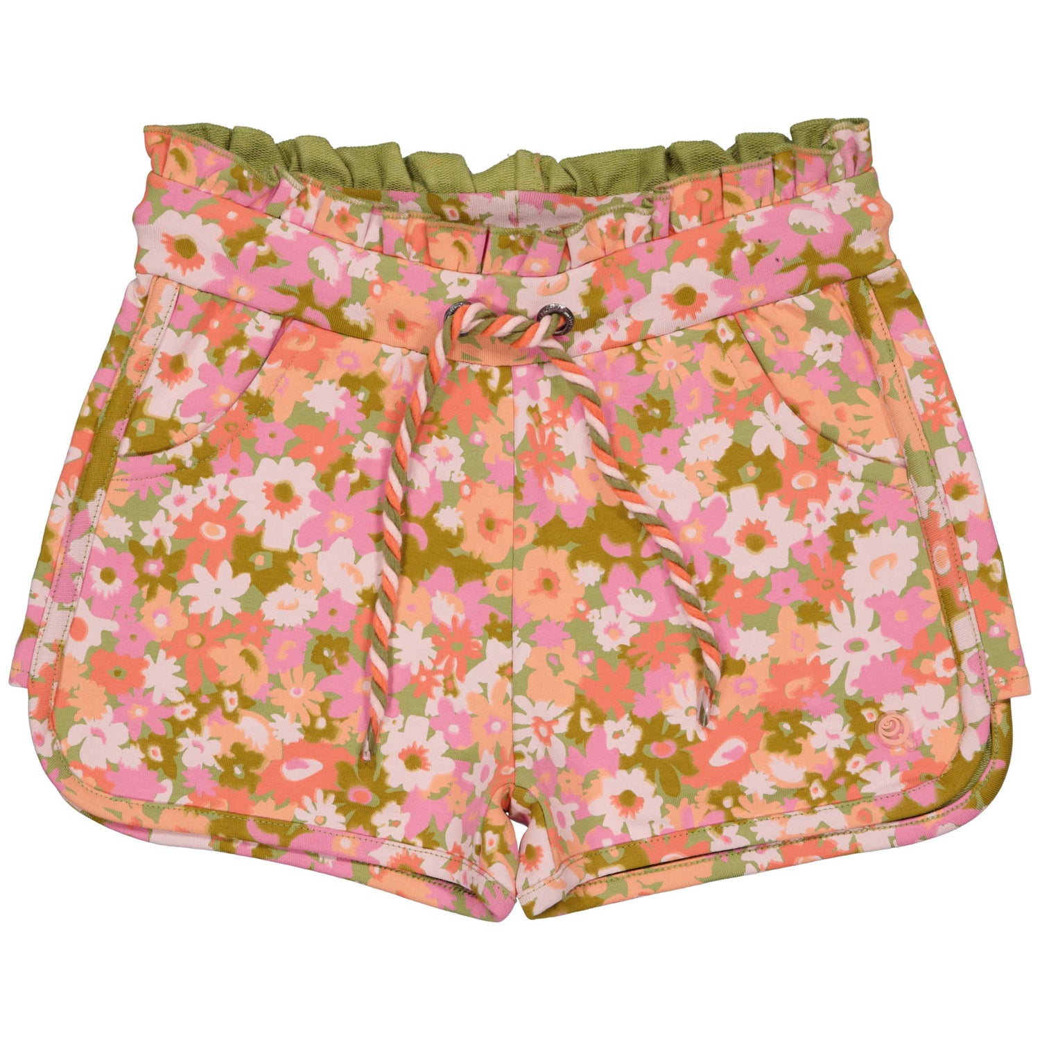 Quapi Joggingbroek Brune Pink Flower BruneQs242