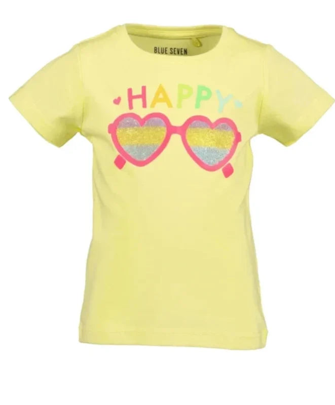 Blue Seven T-shirt Happy Geel