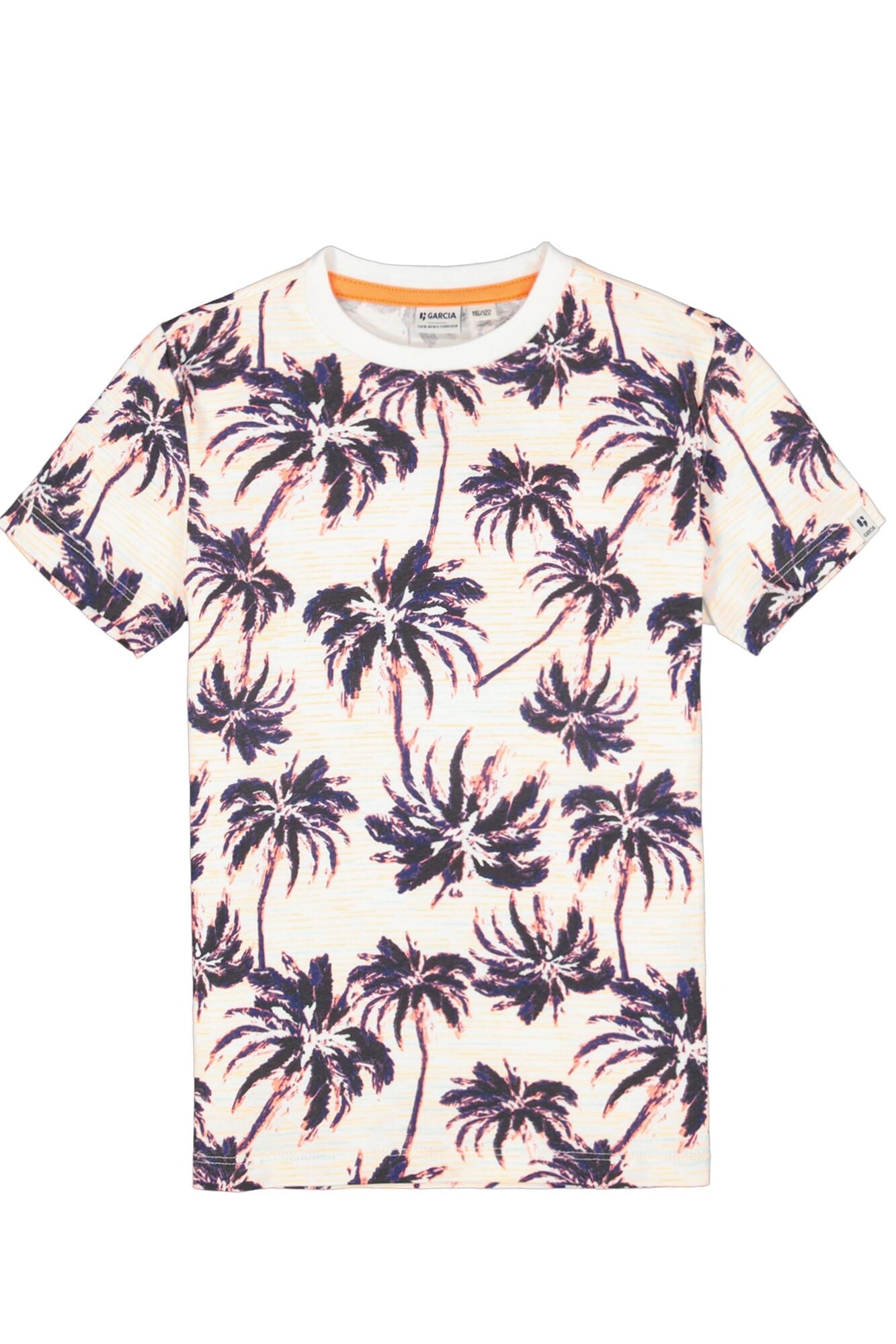 Garcia T-shirt Palmbomen Offwhite P45601