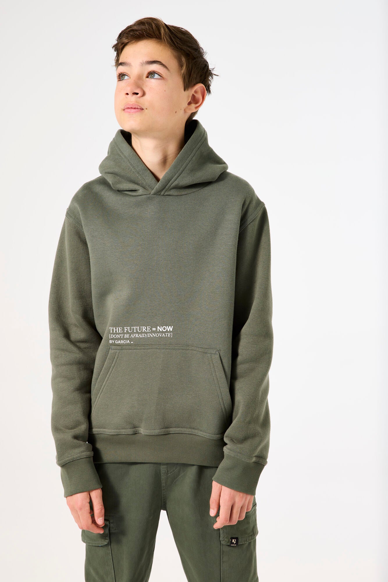 Garcia Sweater Hoody Kale T43661