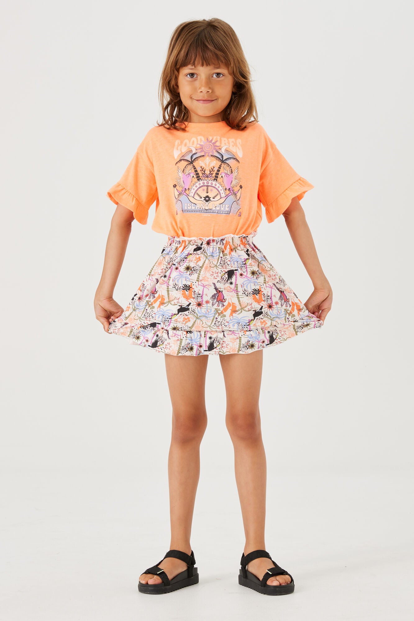 Garcia Rok Print Offwhite P44722