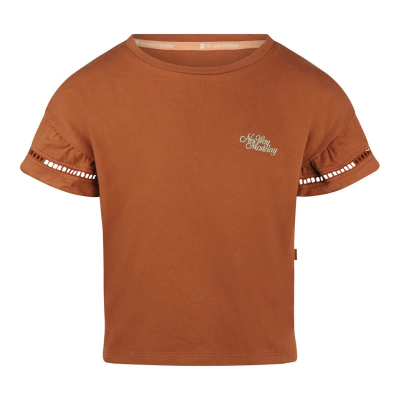 No Way Monday Shirt Brown R50055-1