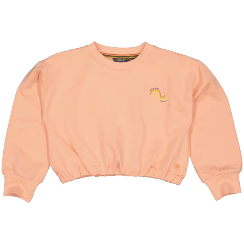 Quapi Croppend Sweater Bernice Salmon BERNICEQS241