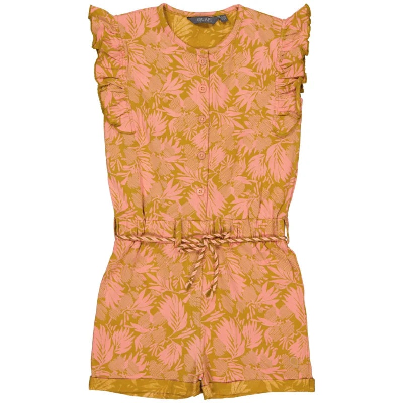 Quapi Jumpsuit Belle Pink Leaves  BelleQs242