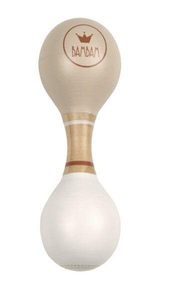 Bambam Eco Friendly Wooden Maracas Beige in Giftbox