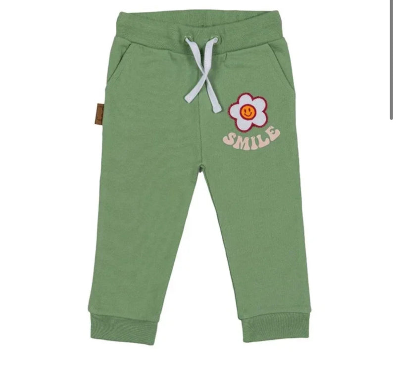 Frogs and Dogs Flower power jogging pants plain