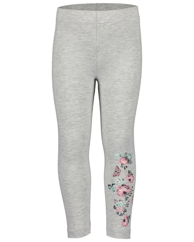 Blue Seven kids legging Bloemen Lichtgrijs Of roze