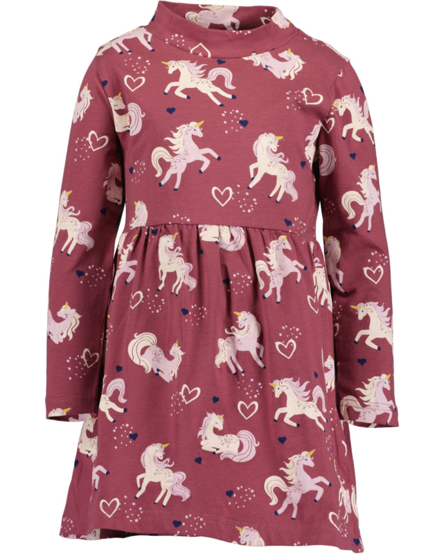 Blue Seven kids jurk Unicorn Roze