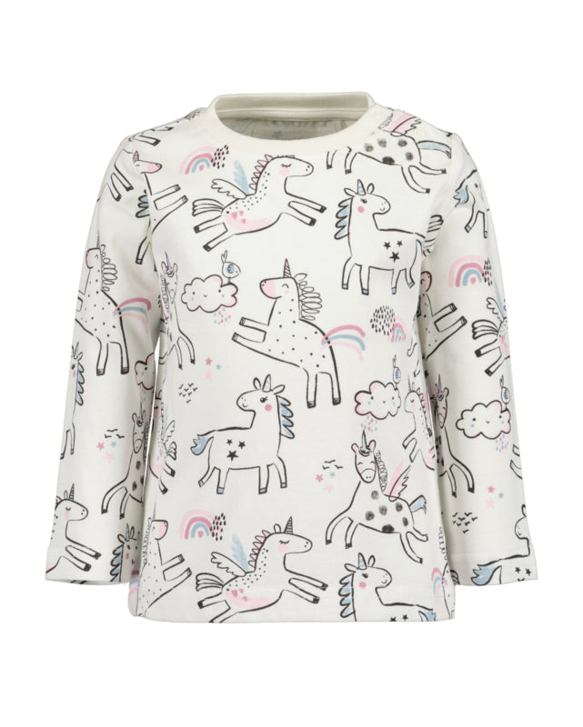 Blue Seven baby shirt Unicorn Offwhite