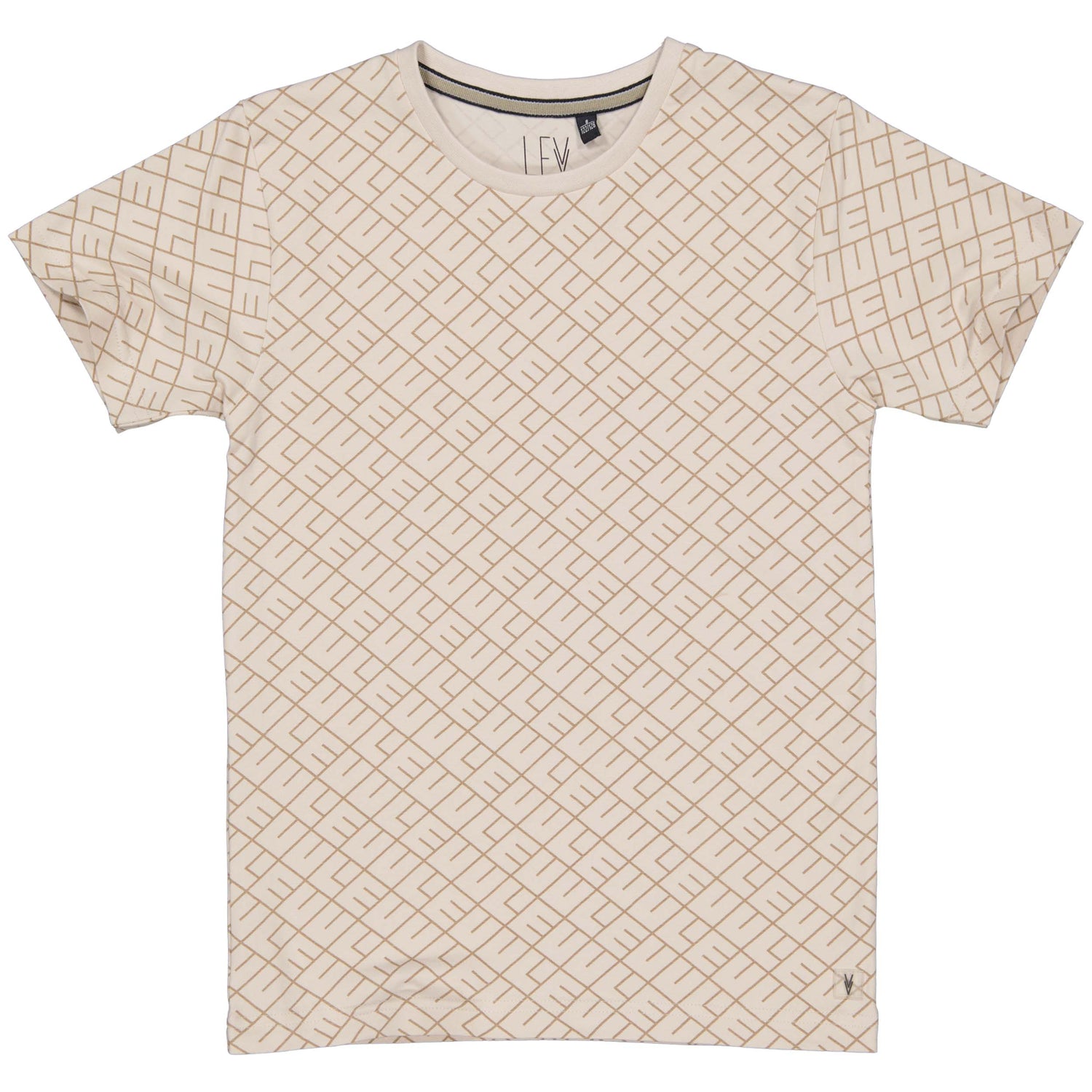 Shirt Kaden Taupe tekst