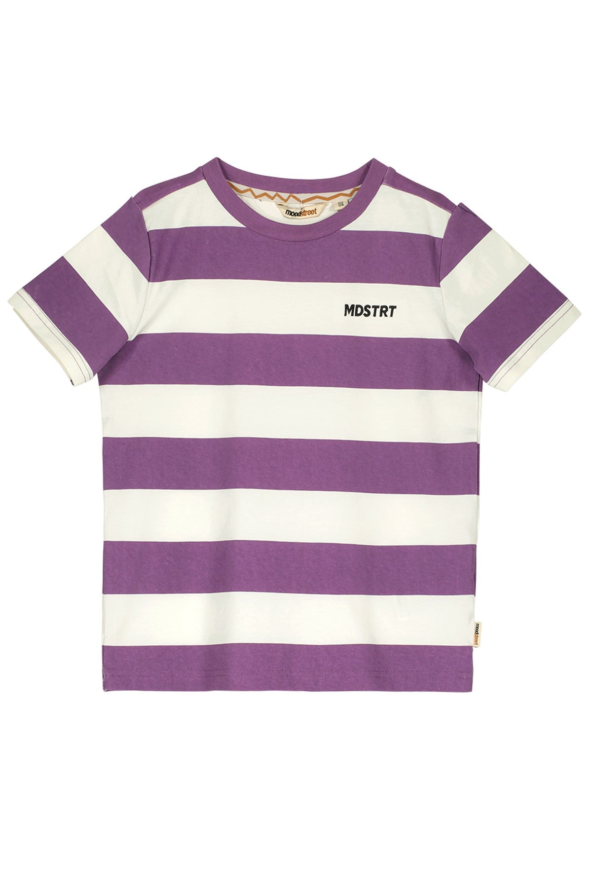 Moodstreet T-shirt Striped Grape M402-6451