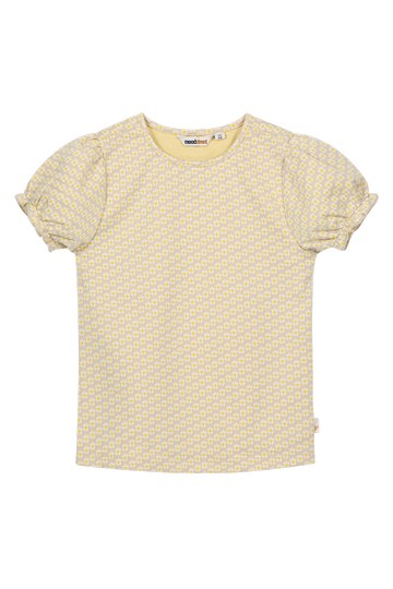 Moodstreet T-shirt Flower Jacquard Yellow M403-5421