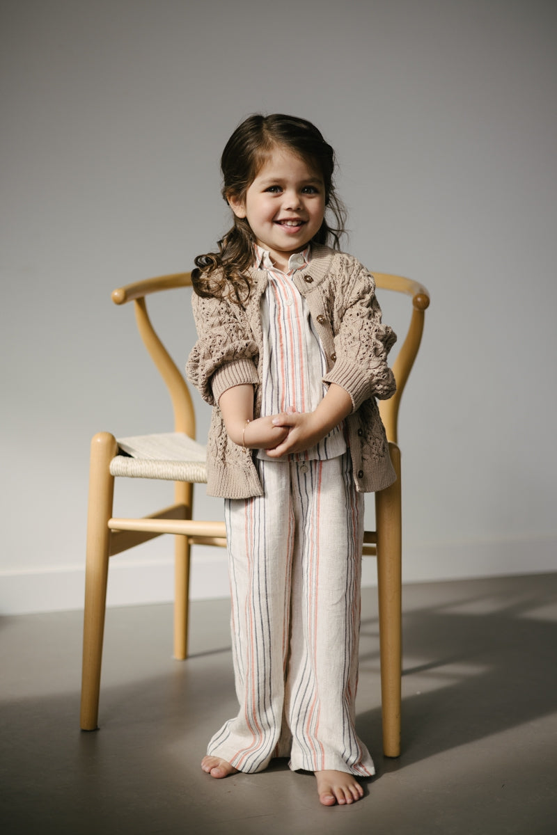 Levv Broek Muriel Taupe Stripe Muriells241