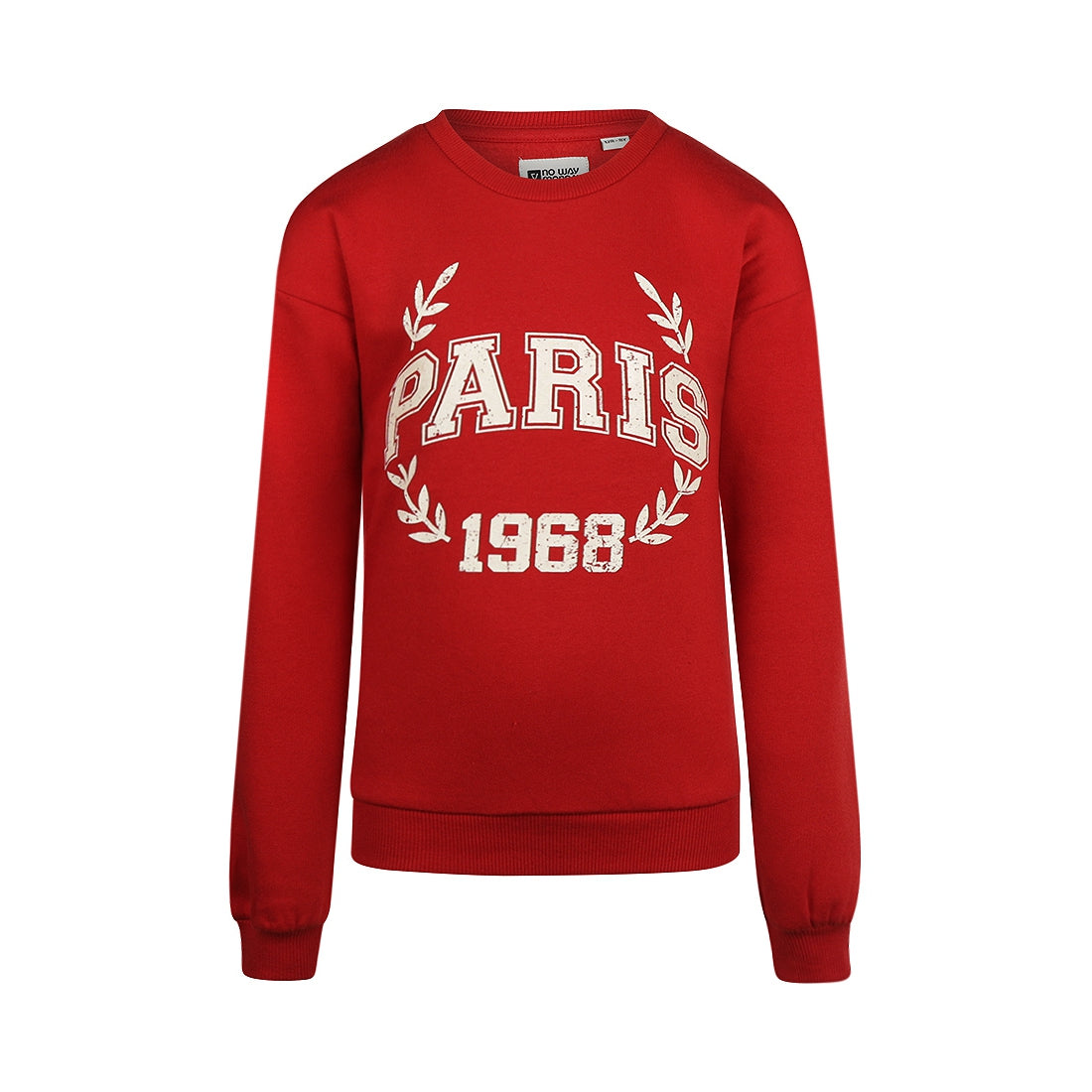 No Way Monday Sweater "Paris" Red  Q52081