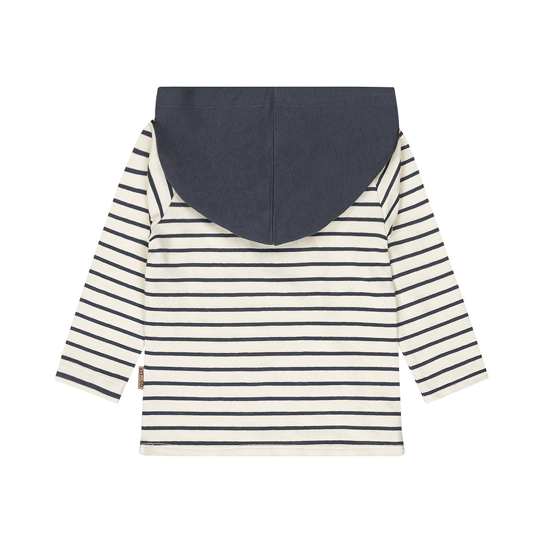 Dirkje Longsleeve met capuchon "Streep"  Navy   Q52725