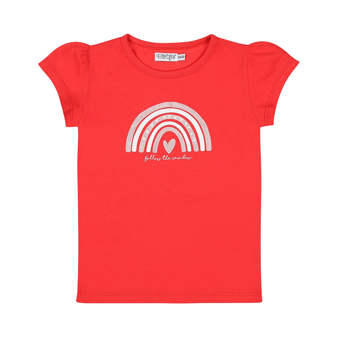 Dirkje T-shirt Limited Regenboog Bright Red RX50517