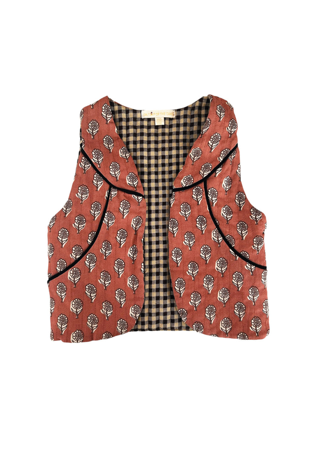 On Top Of The Cake Gilet Reversible Simba Blockprint ONOTC-AW-19